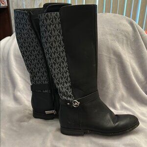 Michael Kors Kids Black Quilted Riding Boots